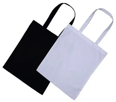 컬러 민자형 에코백 360x420mm 블랙, 화이트