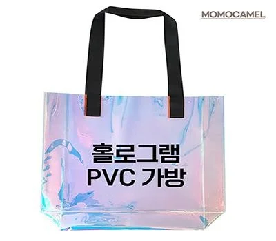 모모카멜 PVC 투명가방 홀로그램 숄더백