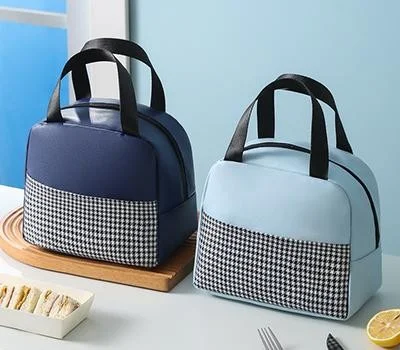 하운드체크 보온보냉 런치백 도시락가방