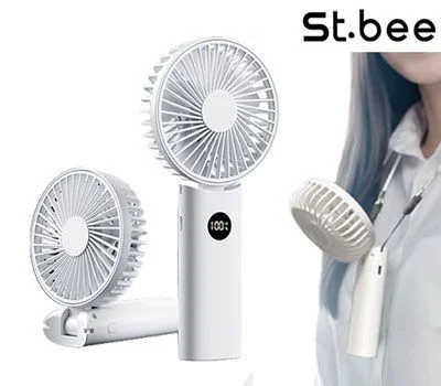 접이식 목걸이 선풍기 LED 숫자표시 잔량표시
