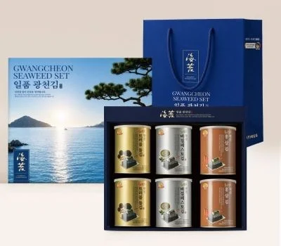 명품광천김 6캔 선물세트